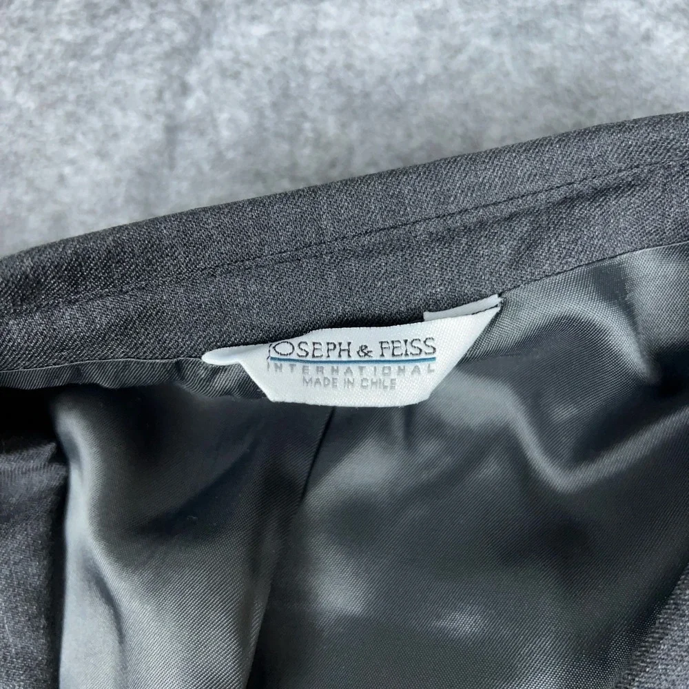 Joseph & Feiss Blazer Mens 48 Long Gray Wool Sport‎ Coat 2 Button Suit Jacket